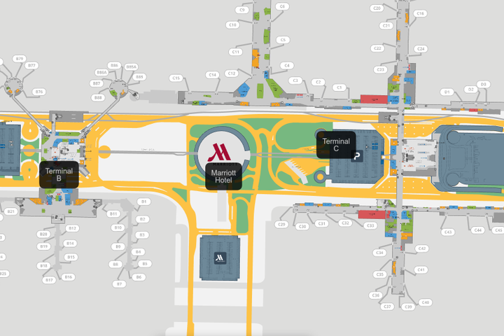 Iah Houston Terminal Map Interactive Map | Houston Airport System